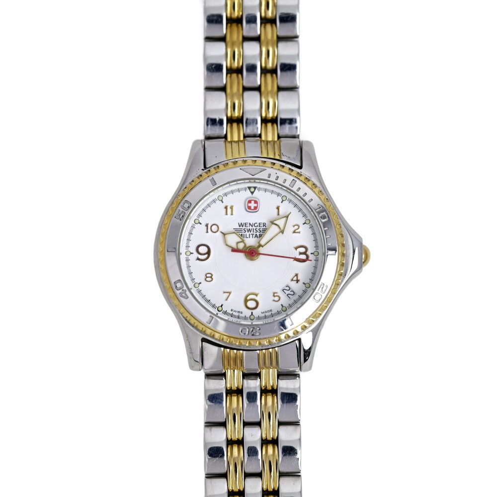 Swiss Military Wenger Ladies Two Tone Dive Watch 6.5" Swiss Made